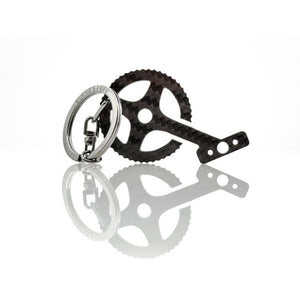 BlackStuff Carbon Fiber Keychain Keyring Ring Holder Funny Bike Pedals BS-231