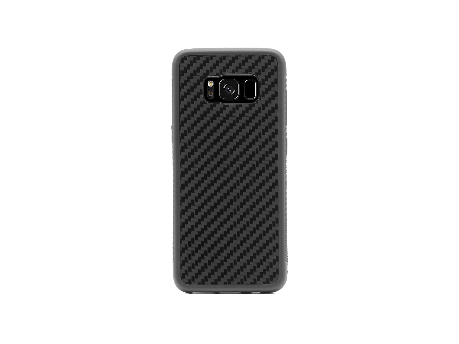 BlackStuff Genuine Carbon Fiber and Silicone Lightweight Phone Case Compatible with Samsung Galaxy S8 BS-2009