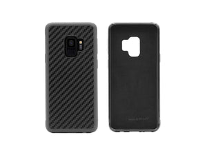BlackStuff Genuine Carbon Fiber and Silicone Lightweight Phone Case Compatible with Samsung Galaxy S9 BS-2008