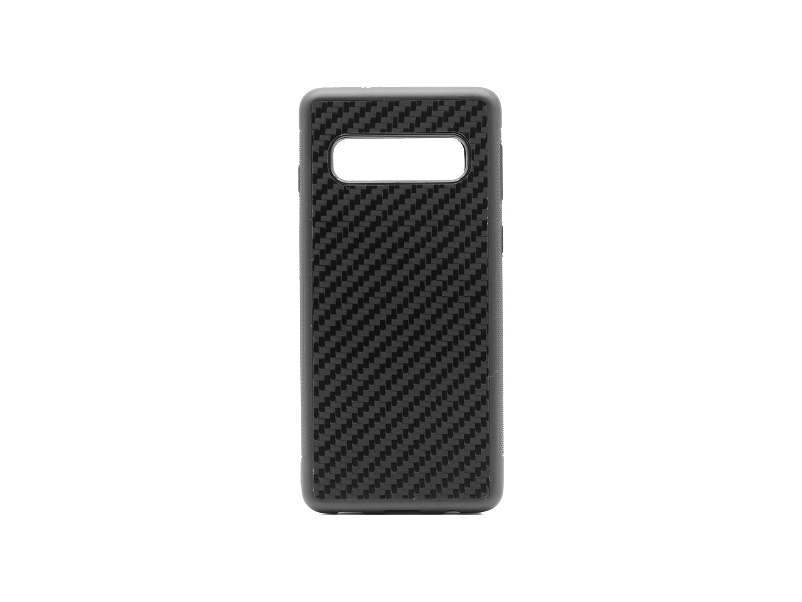 BlackStuff Genuine Carbon Fiber and Silicone Lightweight Phone Case Compatible with Samsung Galaxy S10 BS-2007