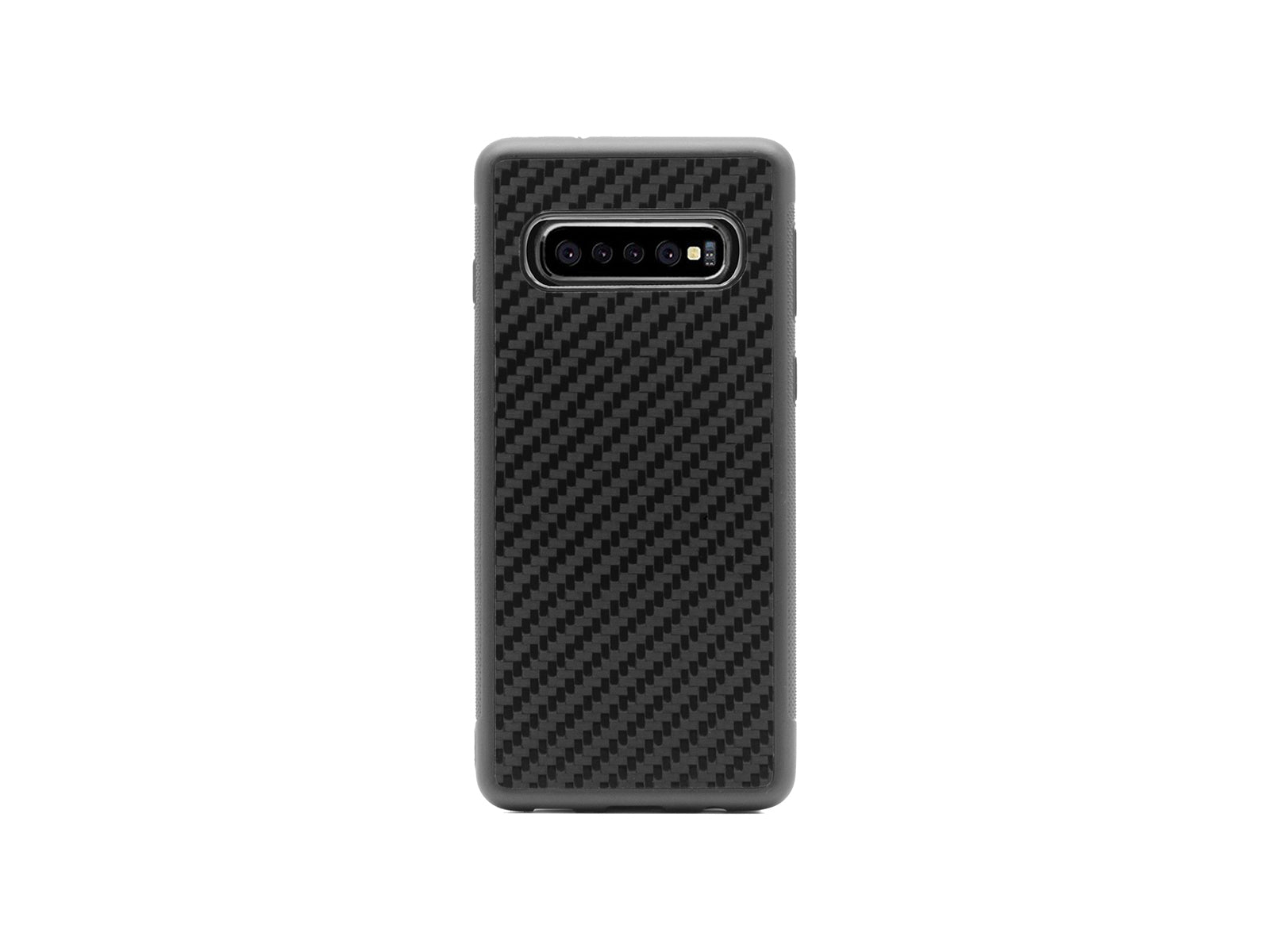 BlackStuff Genuine Carbon Fiber and Silicone Lightweight Phone Case Compatible with Samsung Galaxy S10 BS-2007