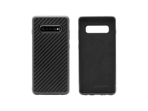 BlackStuff Genuine Carbon Fiber and Silicone Lightweight Phone Case Compatible with Samsung Galaxy S10 Plus BS-2010