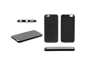 BlackStuff Genuine Carbon Fiber and Silicone Lightweight Phone Case Compatible with Iphone 6/6s Plus BS-2006