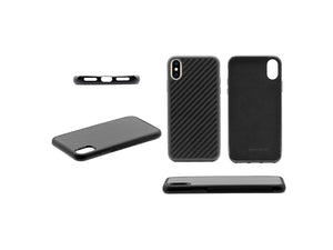 BlackStuff Genuine Carbon Fiber and Silicone Lightweight Phone Case Compatible with Iphone X/XS BS-2000