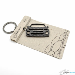 BlackStuff Carbon Fiber Keychain Keyring Ring Holder Compatible with Evoque BS-751