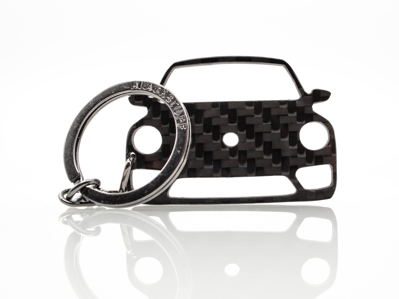 BlackStuff Carbon Fiber Keychain Keyring Ring Holder Compatible with Beetle A5 2012 BS-854
