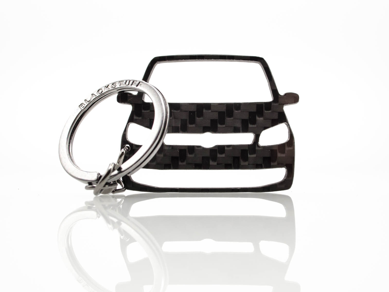 BlackStuff Carbon Fiber Keychain Keyring Ring Holder Compatible with Touran Caddy 2010-2015 BS-857