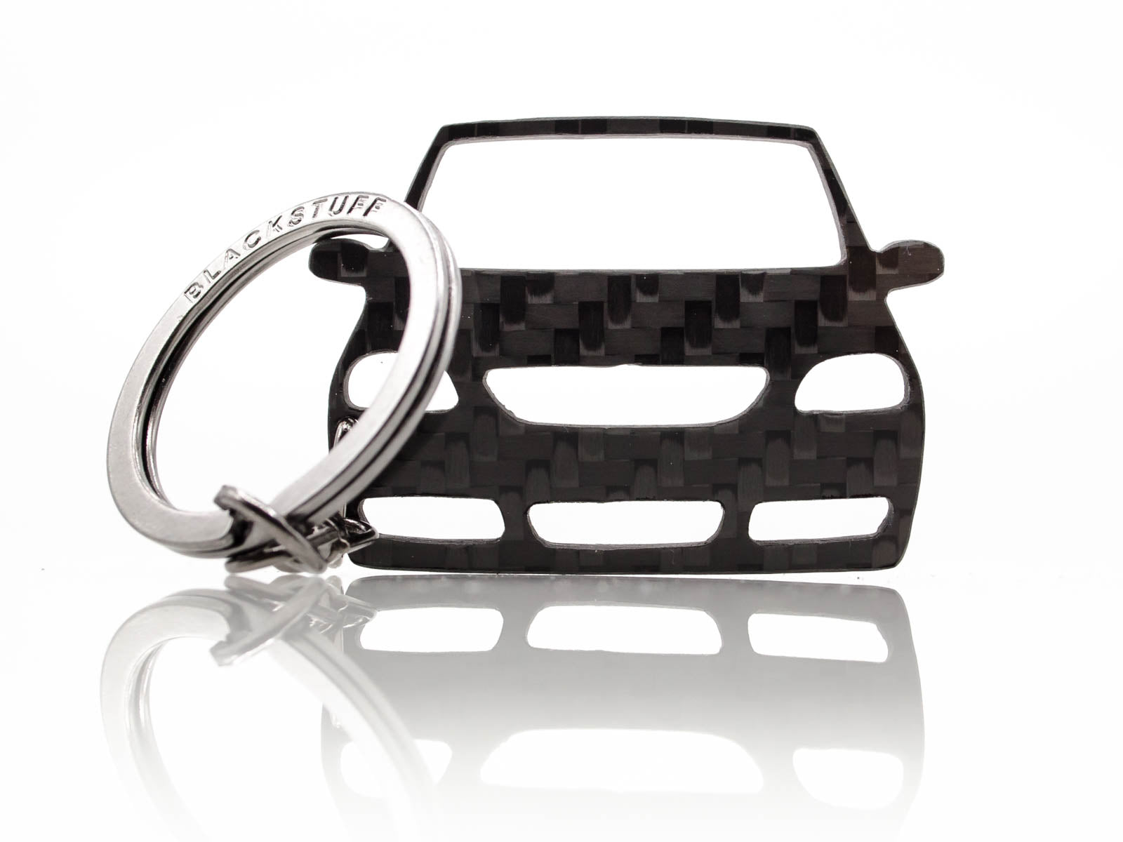 BlackStuff Carbon Fiber Keychain Keyring Ring Holder Compatible with Fox BS-859