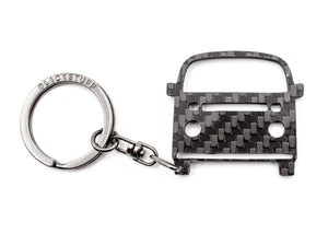 BlackStuff Carbon Fiber Keychain Keyring Ring Holder Compatible with Transporter T2 1967-1979 BS-863
