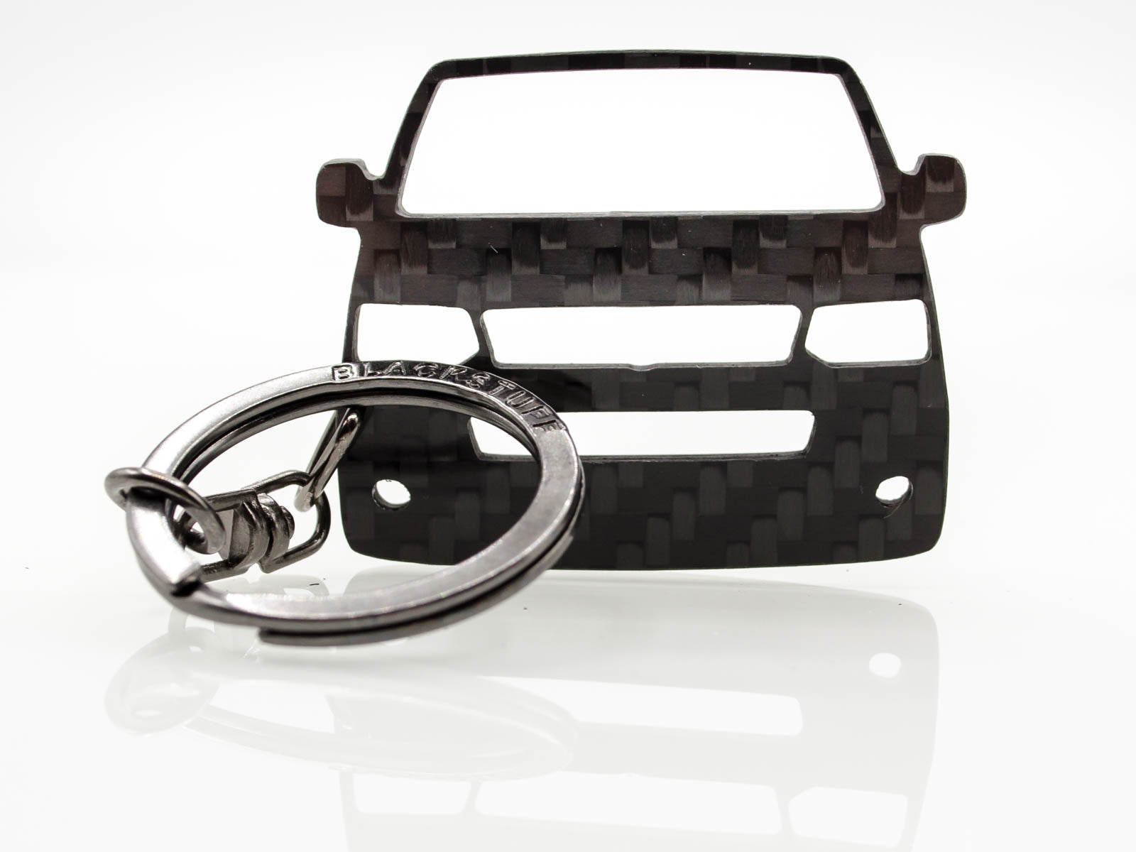 BlackStuff Carbon Fiber Keychain Keyring Ring Holder Compatible with Transporter T5 facelift 2009-2016 BS-866