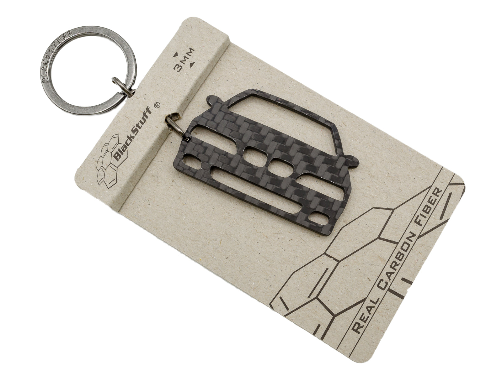 BlackStuff Carbon Fiber Keychain Keyring Ring Holder Compatible with M5 E39 BS-872