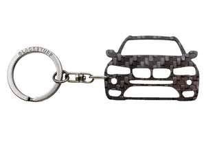 BlackStuff Carbon Fiber Keychain Keyring Ring Holder Compatible with X3 F25 2014-2018 BS-885
