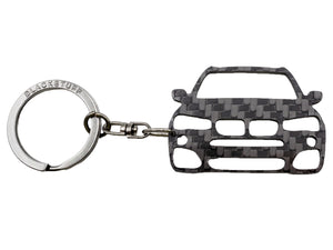 BlackStuff Carbon Fiber Keychain Keyring Ring Holder Compatible with X4 F26 2014-2018 BS-887