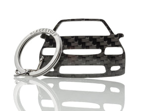BlackStuff Carbon Fiber Keychain Keyring Ring Holder Compatible with Saxo VTS MK1 BS-890