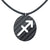 Sagittarius Zodiac Carbon Fiber Pendant and Leather Necklace by Sigil SG-120