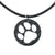 Dog Paw Carbon Fiber Pendant and Leather Necklace by Sigil SG-128