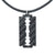 Blade Carbon Fiber Pendant and Leather Necklace by Sigil SG-109