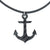 Anchor Carbon Fiber Pendant and Leather Necklace by Sigil SG-110