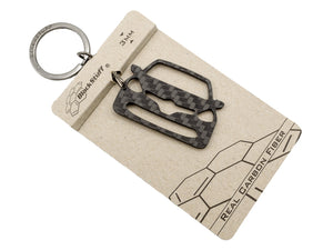 BlackStuff Carbon Fiber Keychain Keyring Ring Holder Compatible with Clio IV 2012-2019 BS-920