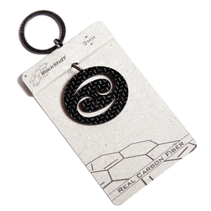 BlackStuff Carbon Fiber Keychain Keyring Ring Holder Zodiac Cancer BS-404