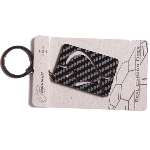 BlackStuff Carbon Fiber Keychain Keyring Ring Holder Zodiac Taurus BS-402