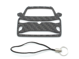 BlackStuff Carbon Fiber Keychain with cord lanyard Compatible with ID.4 CF-1043