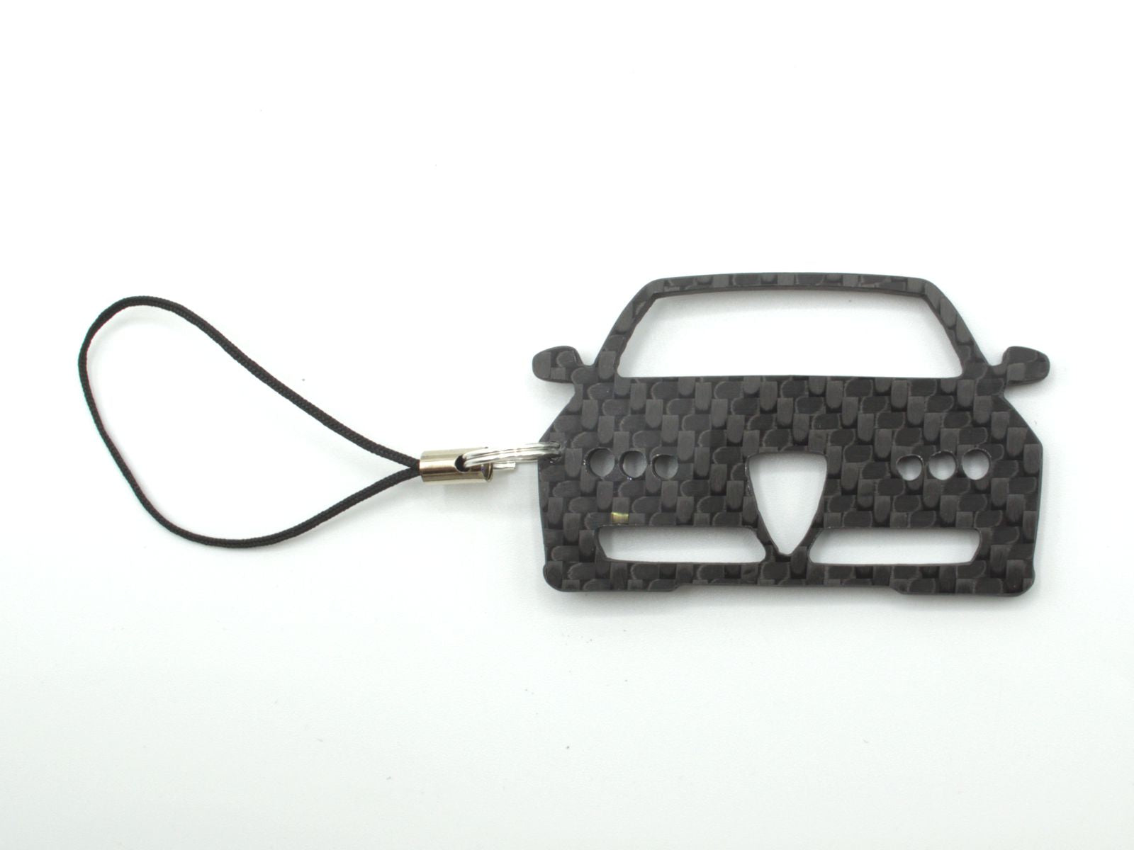 BlackStuff Carbon Fiber Keychain with cord lanyard Compatible with Alfa 159 CF-127