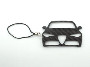 BlackStuff Carbon Fiber Keychain with cord lanyard Compatible with Giulia CF-129