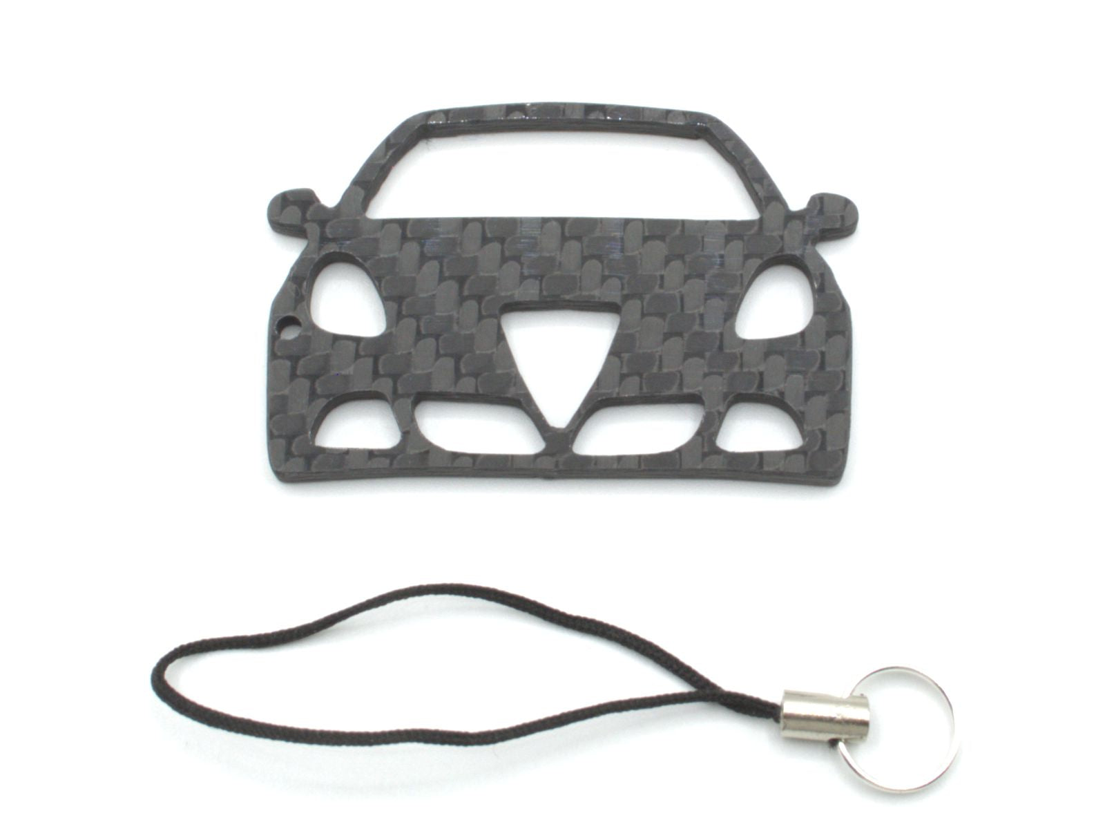 BlackStuff Carbon Fiber Keychain with cord lanyard Compatible with Giulietta CF-130