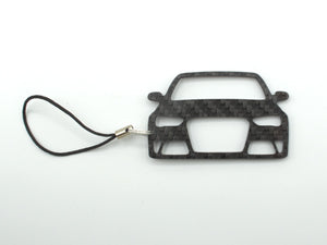 BlackStuff Carbon Fiber Keychain with cord lanyard Compatible with A4 S4 RS4 B8 8K Facelift 2012-2016 CF-139