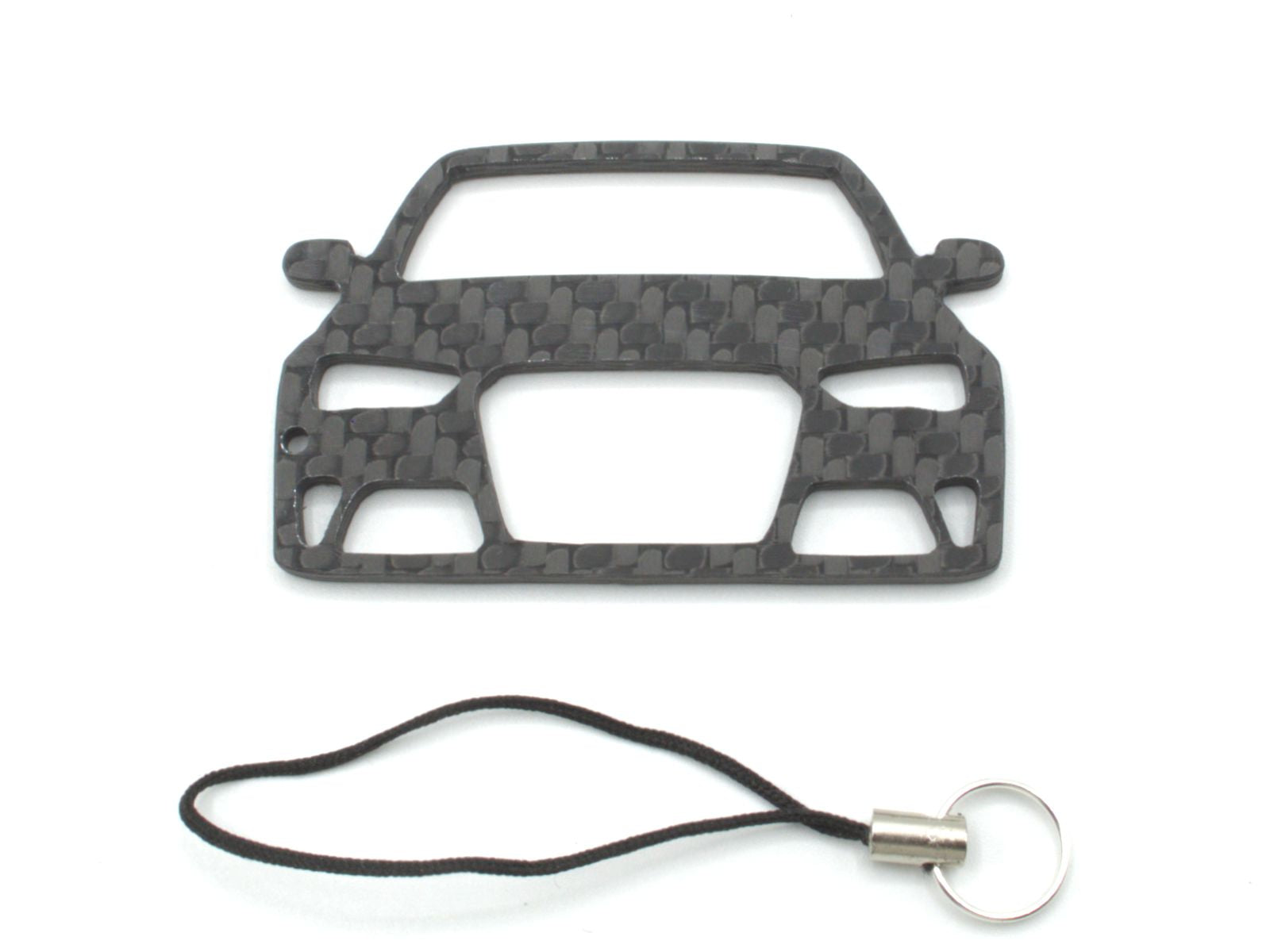 BlackStuff Carbon Fiber Keychain with cord lanyard Compatible with A4 S4 RS4 B8 8K Facelift 2012-2016 CF-139