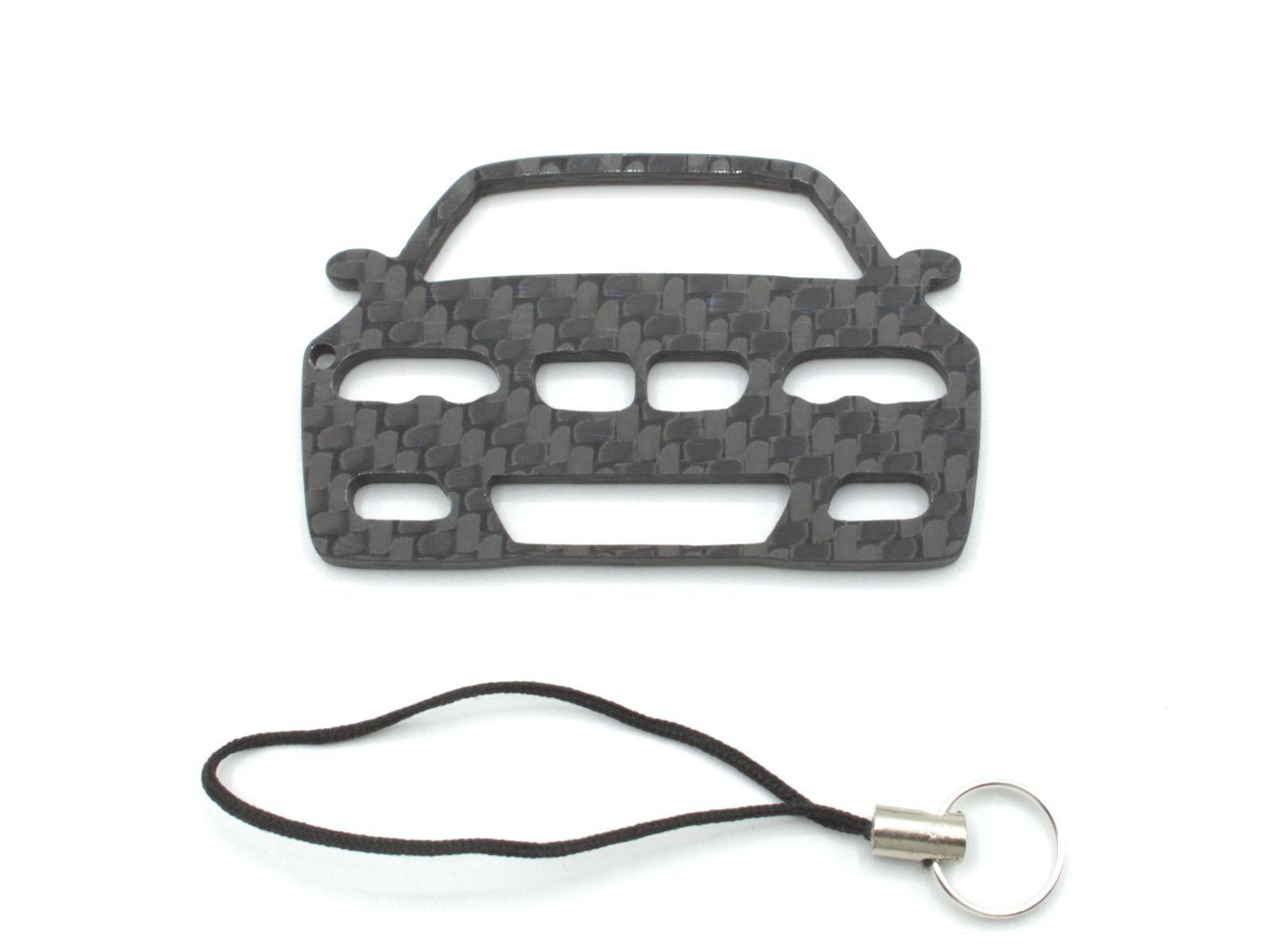 BlackStuff Carbon Fiber Keychain with cord lanyard Compatible with M3 E46 CF-148