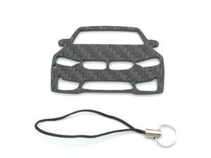 BlackStuff Carbon Fiber Keychain with cord lanyard Compatible with M3 M4 F80 F81 F82 F83 CF-150