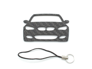 BlackStuff Carbon Fiber Keychain with cord lanyard Compatible with E60 E61 CF-151