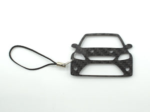 BlackStuff Carbon Fiber Keychain with cord lanyard Compatible with Focus RS MK2 2004-2011  CF-182