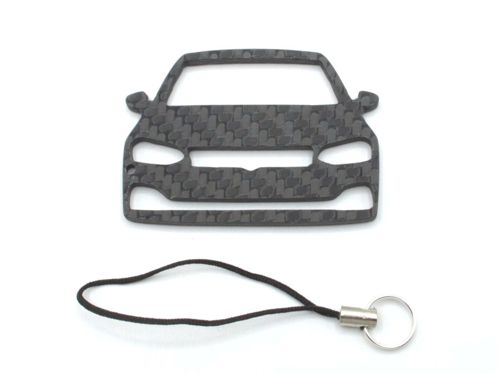 BlackStuff Carbon Fiber Keychain with cord lanyard Compatible with Polo GTI Mk6 2017+ CF-4000