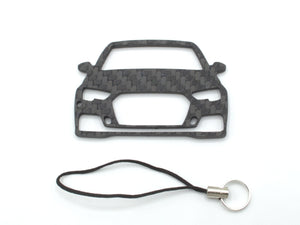 BlackStuff Carbon Fiber Keychain with cord lanyard Compatible with RS3 8V 2018-2020 CF-4002