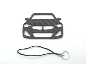 BlackStuff Carbon Fiber Keychain with cord lanyard Compatible with 2 Series G42 2022 CF-4003