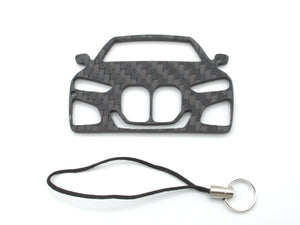 BlackStuff Carbon Fiber Keychain with cord lanyard Compatible with 4 Series G22 G23 G26 2020 CF-4005