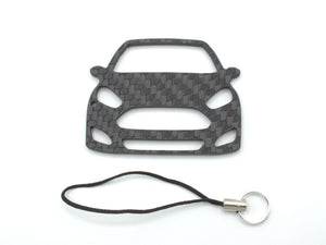 BlackStuff Carbon Fiber Keychain with cord lanyard Compatible with Fiesta MK 7.5 2012-2017 CF-4007