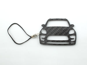 BlackStuff Carbon Fiber Keychain with cord lanyard Compatible with Macan GTS 2017 CF-4015