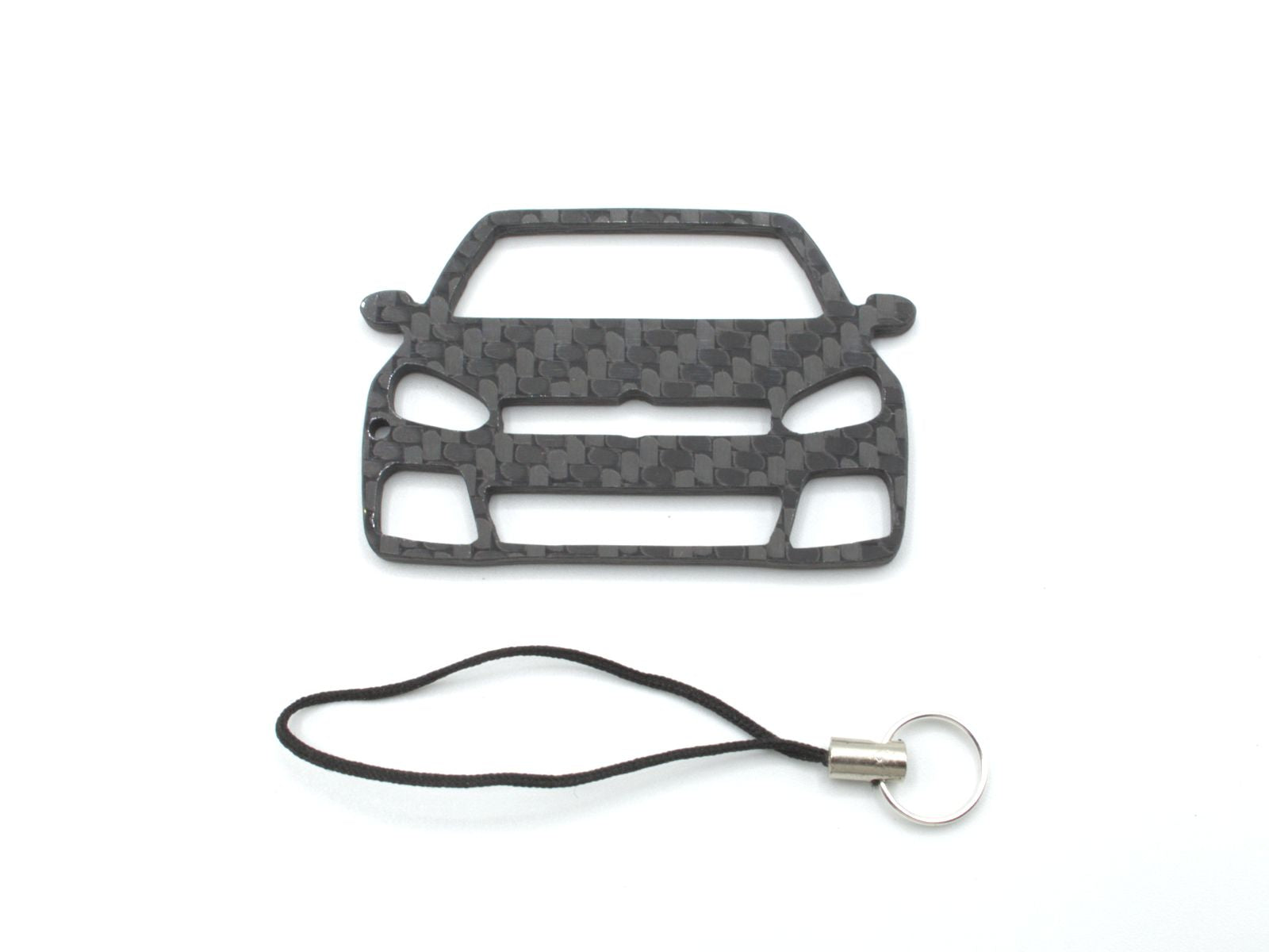 BlackStuff Carbon Fiber Keychain with cord lanyard Compatible with Golf R MK6 2008-2012 Cf-4021