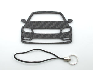 BlackStuff Carbon Fiber Keychain with cord lanyard Compatible with Passat CC 2012-2016 CF 4022