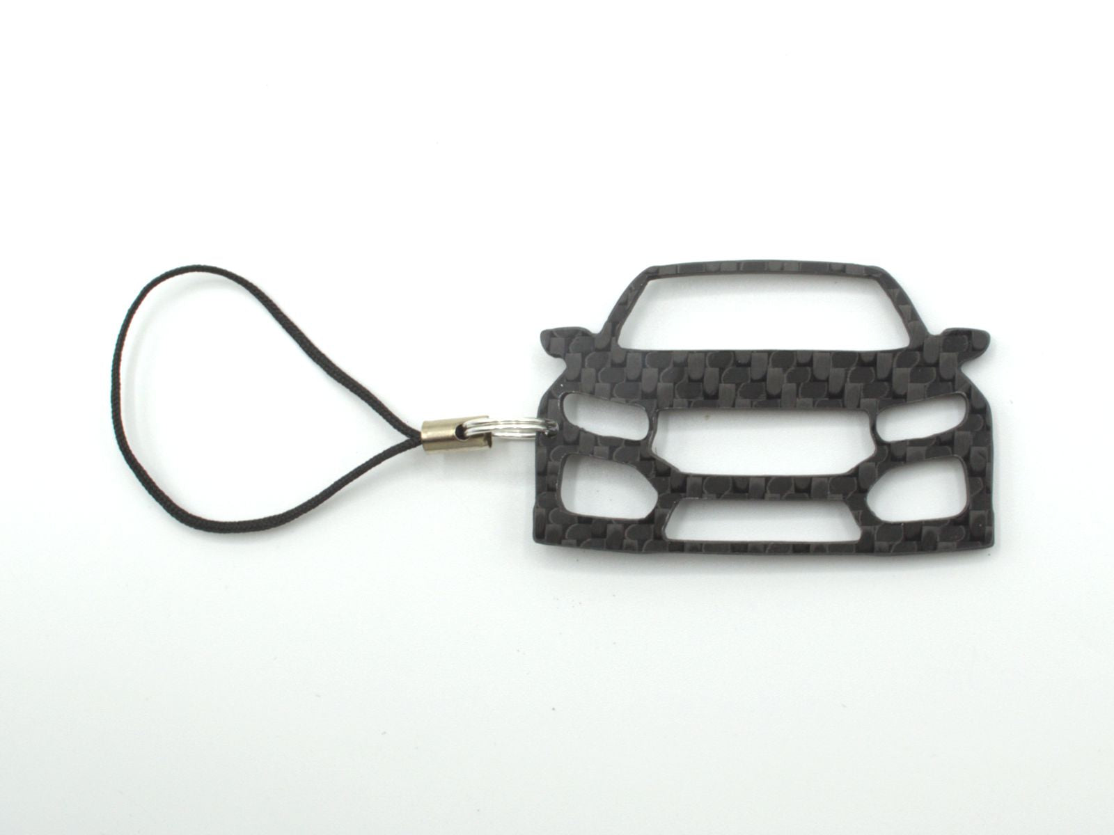 BlackStuff Carbon Fiber Keychain with cord lanyard Compatible with Civic Type R MK10 2016 CF-615