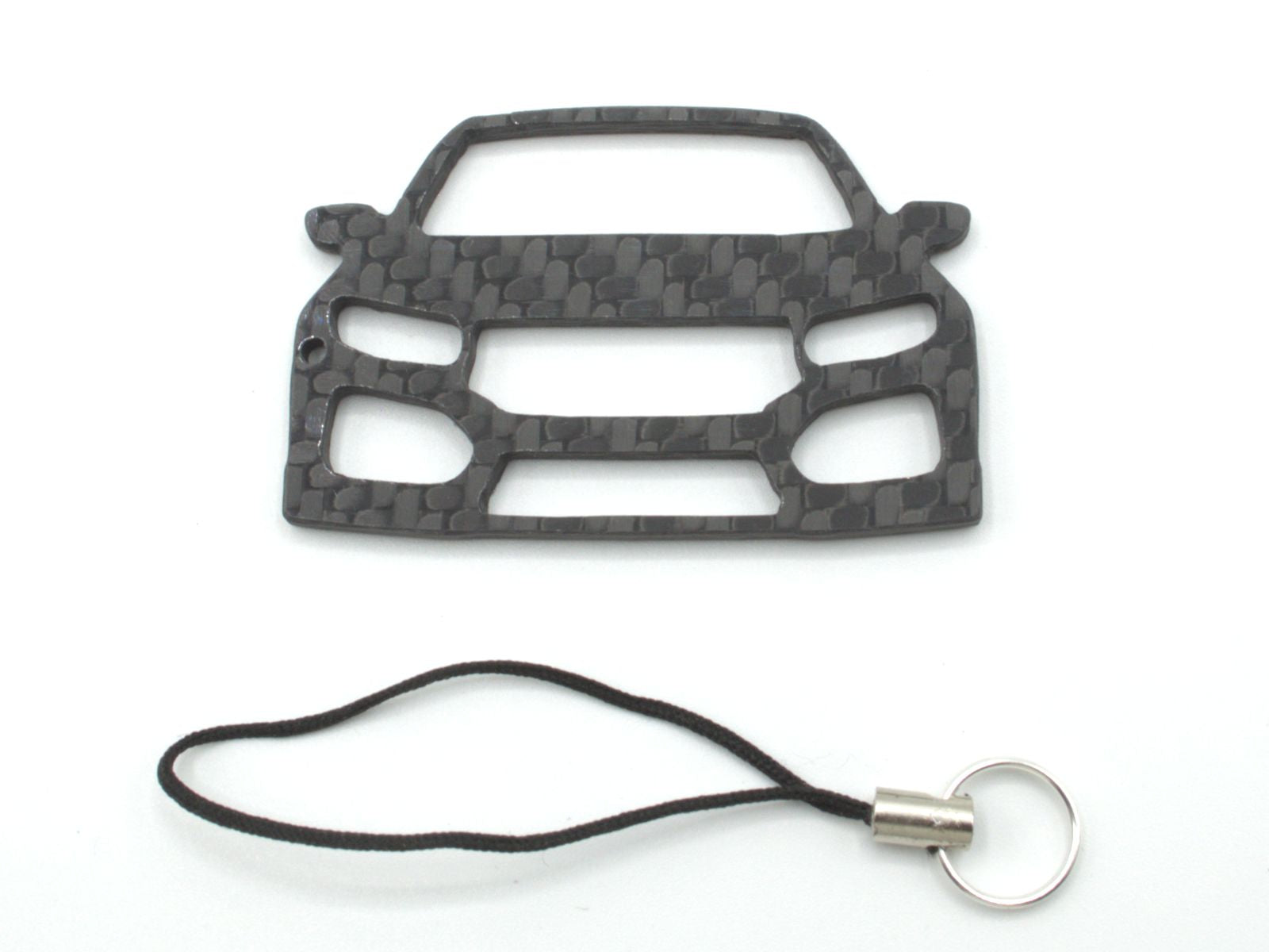 BlackStuff Carbon Fiber Keychain with cord lanyard Compatible with Civic Type R MK10 2016 CF-615