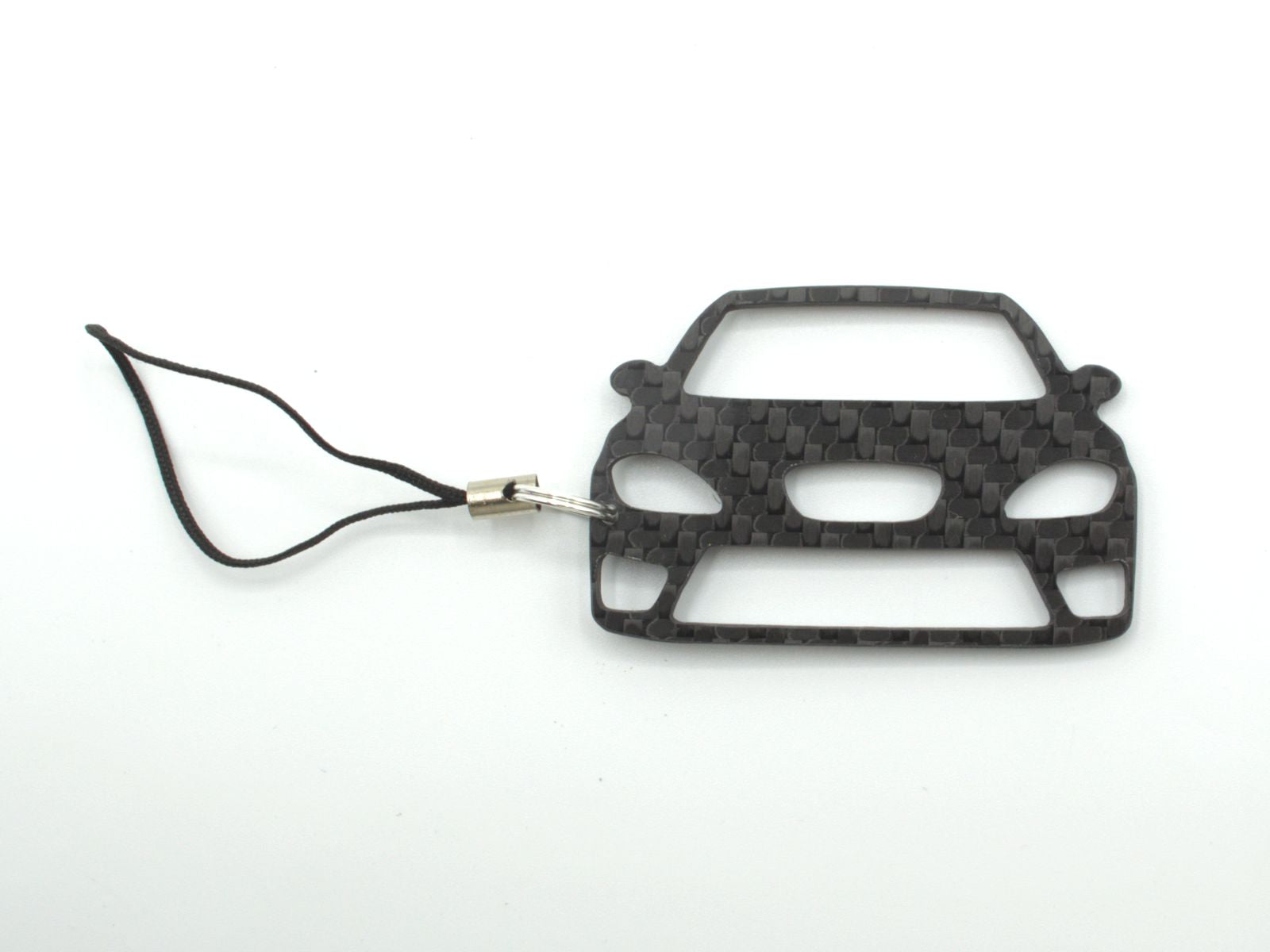 BlackStuff Carbon Fiber Keychain with cord lanyard Compatible with Leon MK2 1P FR 2009-2012 CF-673