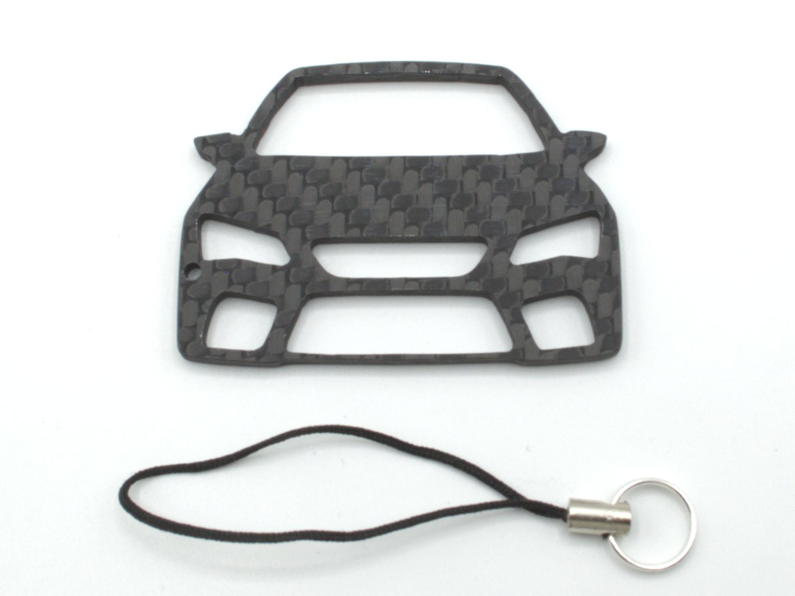 BlackStuff Carbon Fiber Keychain with cord lanyard Compatible with Leon MK3 5F 2012-2019 CF-674