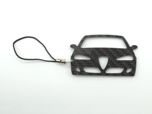 BlackStuff Carbon Fiber Keychain with cord lanyard Compatible with Alfa 147 2005-2010 CF-780