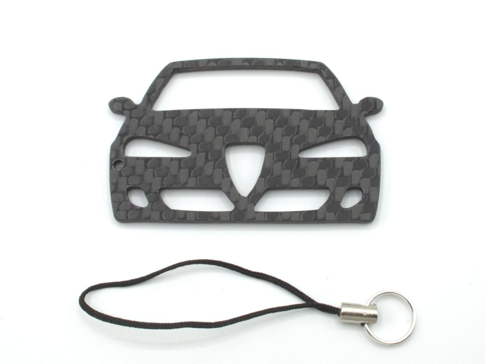 BlackStuff Carbon Fiber Keychain with cord lanyard Compatible with Alfa 147 2005-2010 CF-780