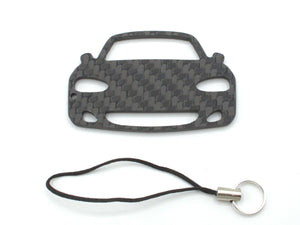 BlackStuff Carbon Fiber Keychain with cord lanyard Compatible with MX-5 NB MK2.5 2001-2005 CF-786